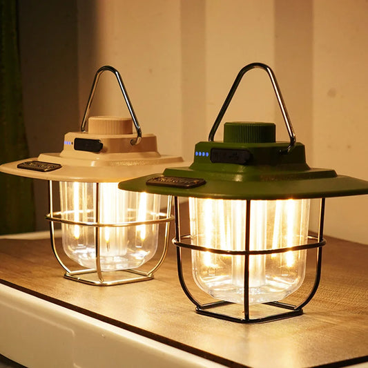 Camping Lantern - Vintage Portable Lamp for Outdoor Lighting, Durable & Elegant