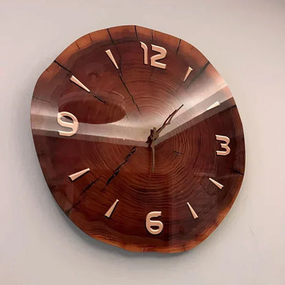 Wood Wall Clock – Natural Home Office Decor, Elegant Design for Modern Spaces