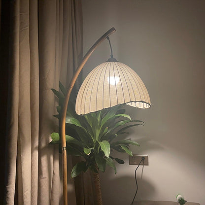 Bamboo Floor Lamp for Home Decor - Stylish Japanese Design, Warm Lighting