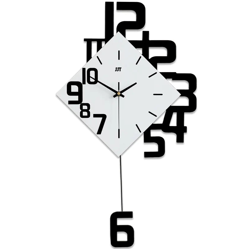 Retro Pendulum Wall Clock - Elegant Design for Home and Office Decor