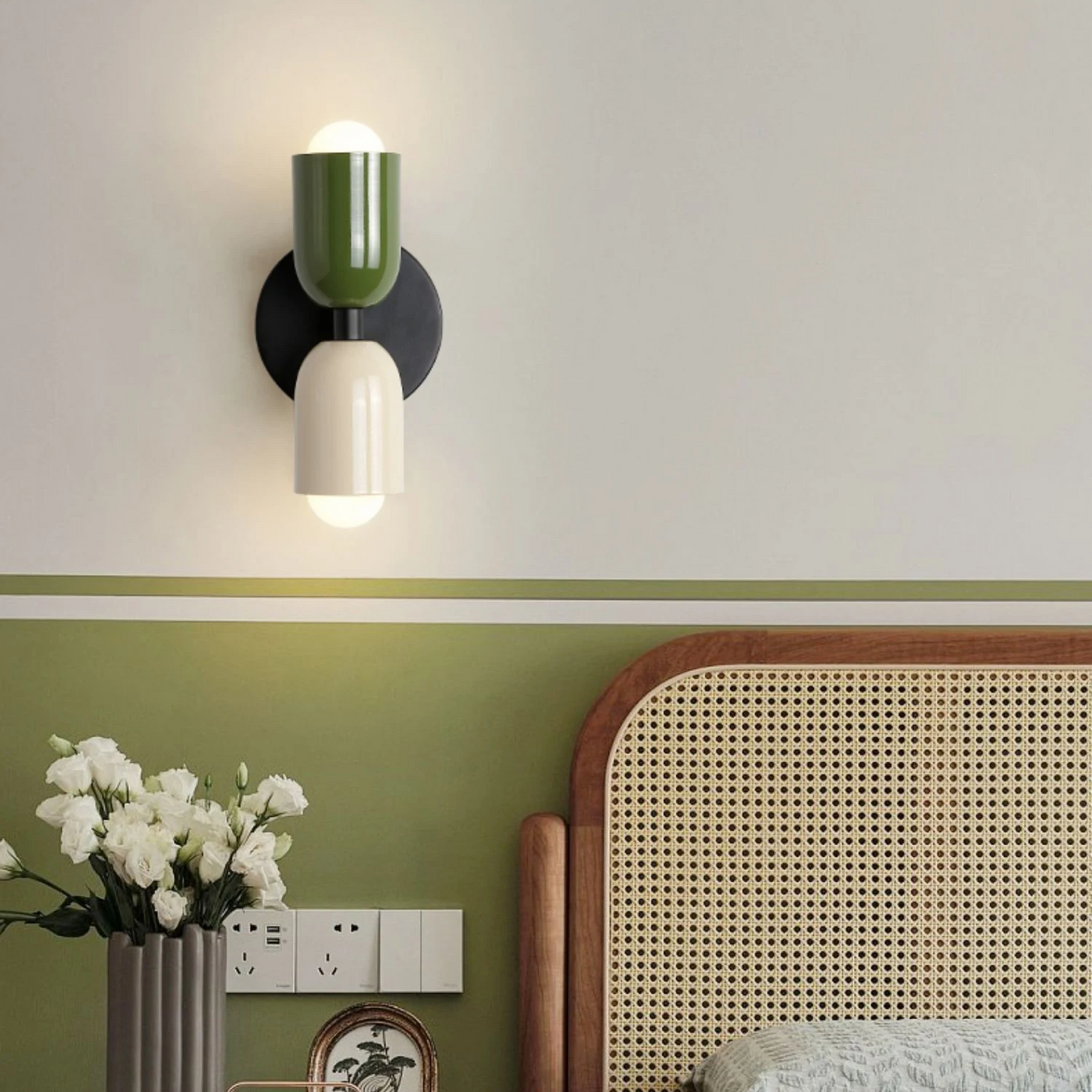 Energy-Efficient LED Wall Light with Dual Heads in Stainless Steel for Home