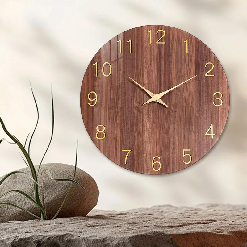 Rustic Wall Clock for Home Decoration - Stylish Wooden Timepiece