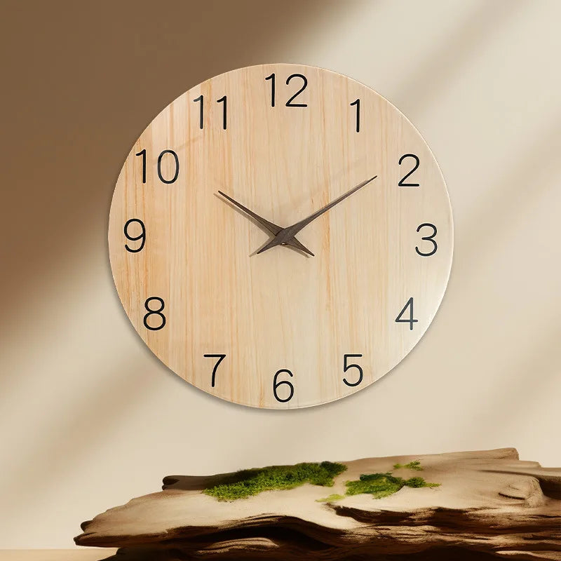 Rustic Wall Clock for Home Decoration - Stylish Wooden Timepiece