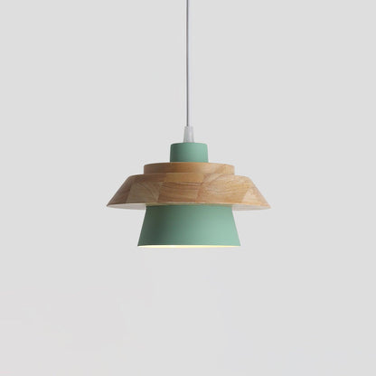 Scandinavian Wood and Stone Pendant Light for Home and Office Decor