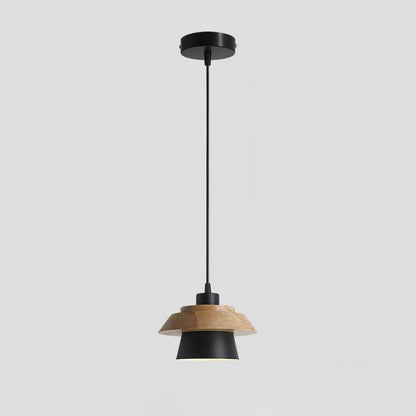 Scandinavian Wood and Stone Pendant Light for Home and Office Decor