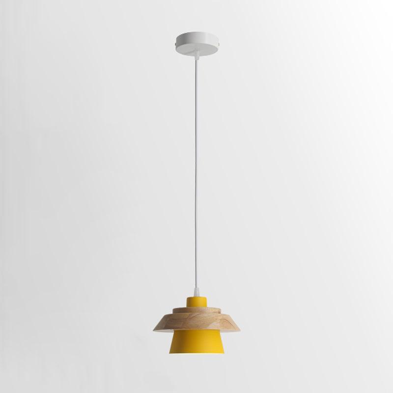 Scandinavian Wood and Stone Pendant Light for Home and Office Decor