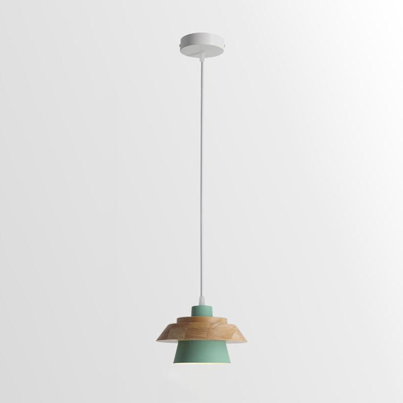 Scandinavian Wood and Stone Pendant Light for Home and Office Decor