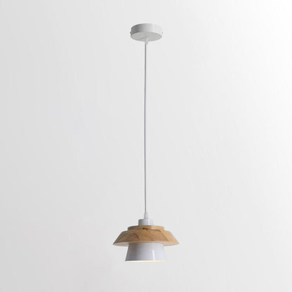 Scandinavian Wood and Stone Pendant Light for Home and Office Decor