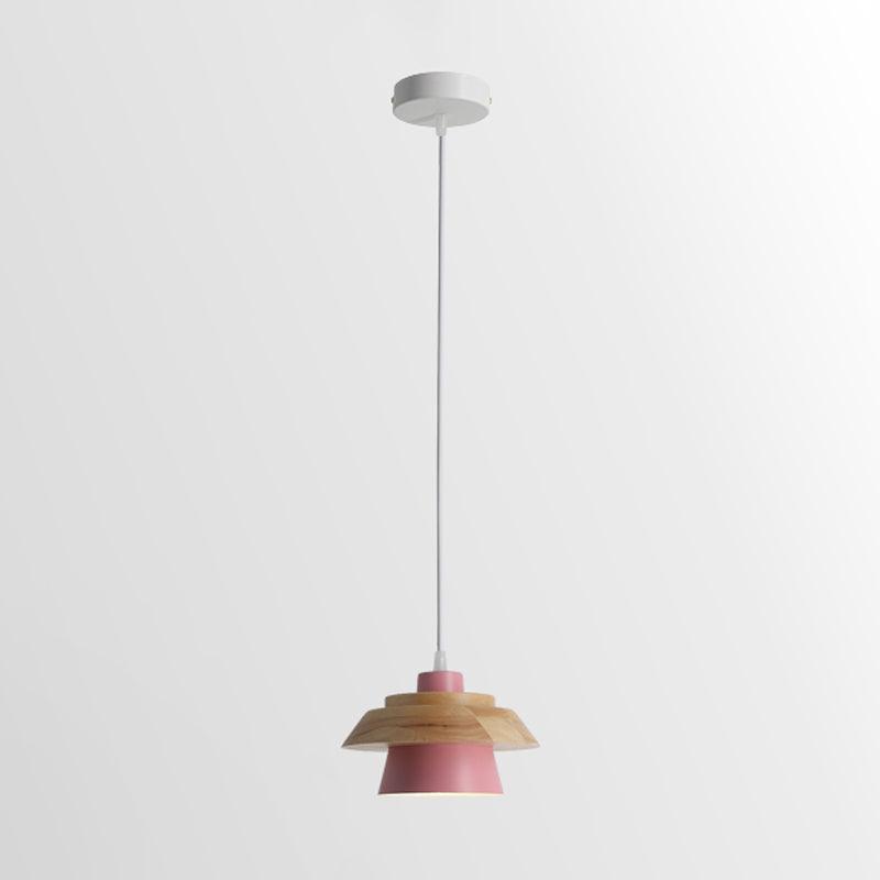 Scandinavian Wood and Stone Pendant Light for Home and Office Decor