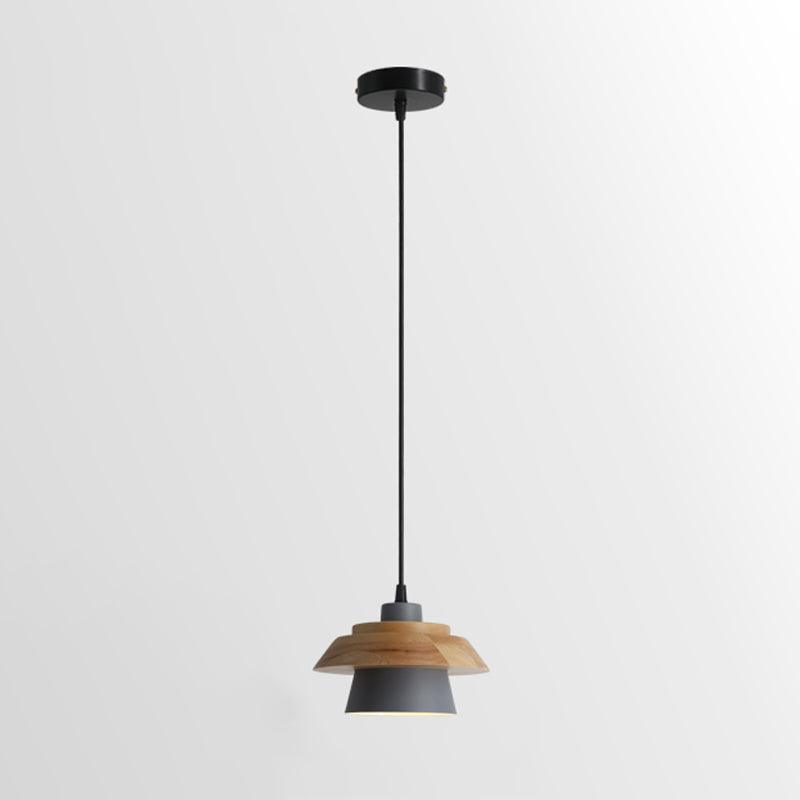 Scandinavian Wood and Stone Pendant Light for Home and Office Decor