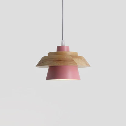 Scandinavian Wood and Stone Pendant Light for Home and Office Decor