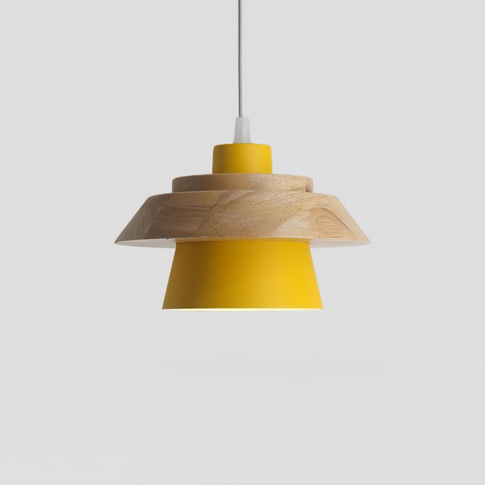 Scandinavian Wood and Stone Pendant Light for Home and Office Decor