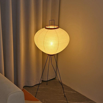 Japanese Floor Lamp – Rice Paper Light Fixture for Cozy Home Ambiance