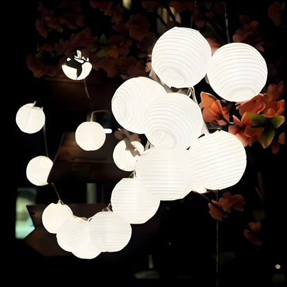 Solar Lantern String Lights for Outdoor Ambiance and Decor Lighting