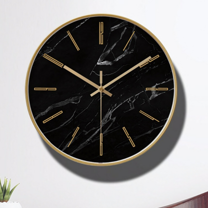 Marble Wall Clock for Elegant Home and Office Decor, Luxurious Style