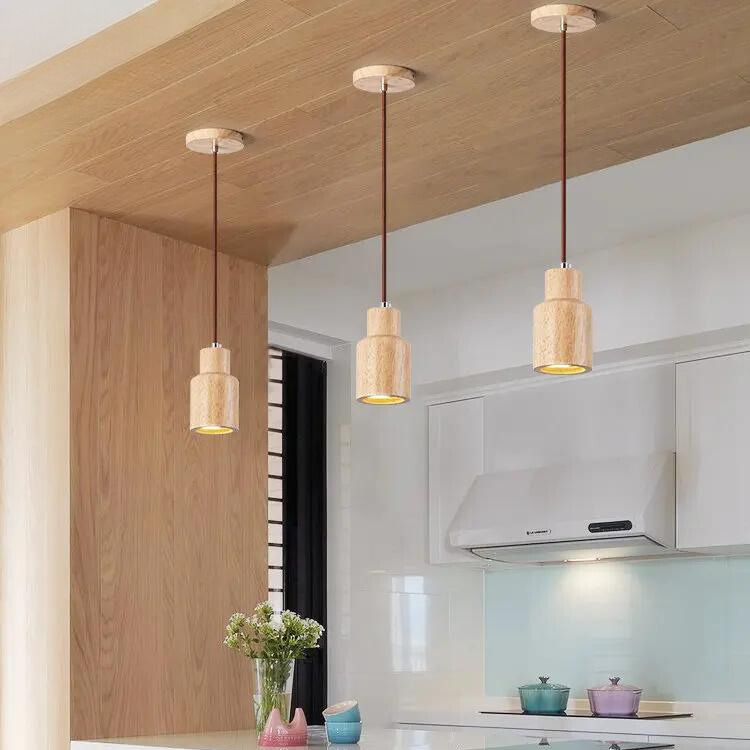 Scandinavian Wood Pendant Lamp for Home and Office Lighting