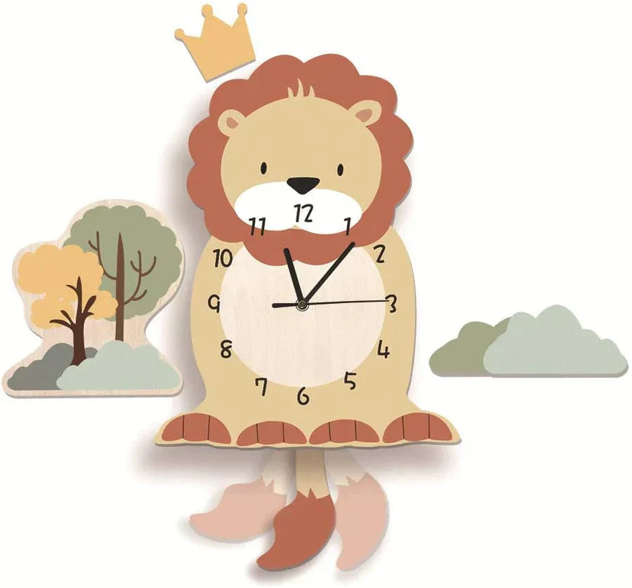 Children's Animal Motif Wall Clock for Playroom Decor and Learning