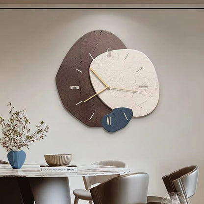 Wooden Wall Clock with USB Lamp for Home Office Aesthetic Decor