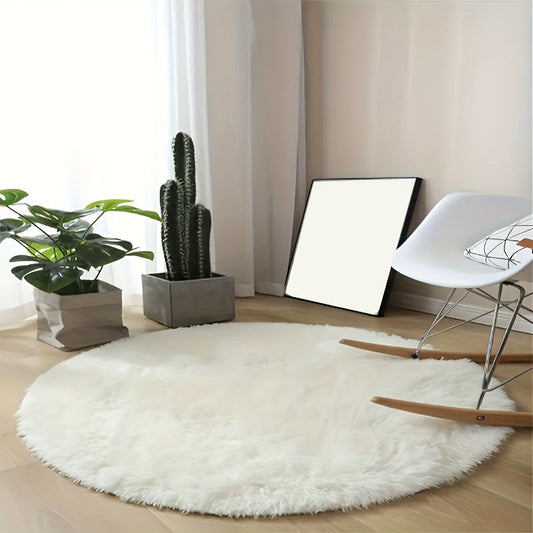 Plush Round Rug Indoor – Ultra-Soft Area Rug for Cozy Home Décor