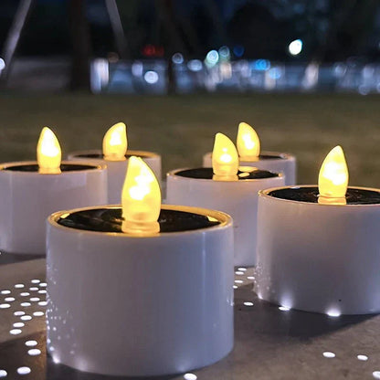 Solar Candles for Outdoor Decor - Eco-Friendly, Waterproof, Warm Glow