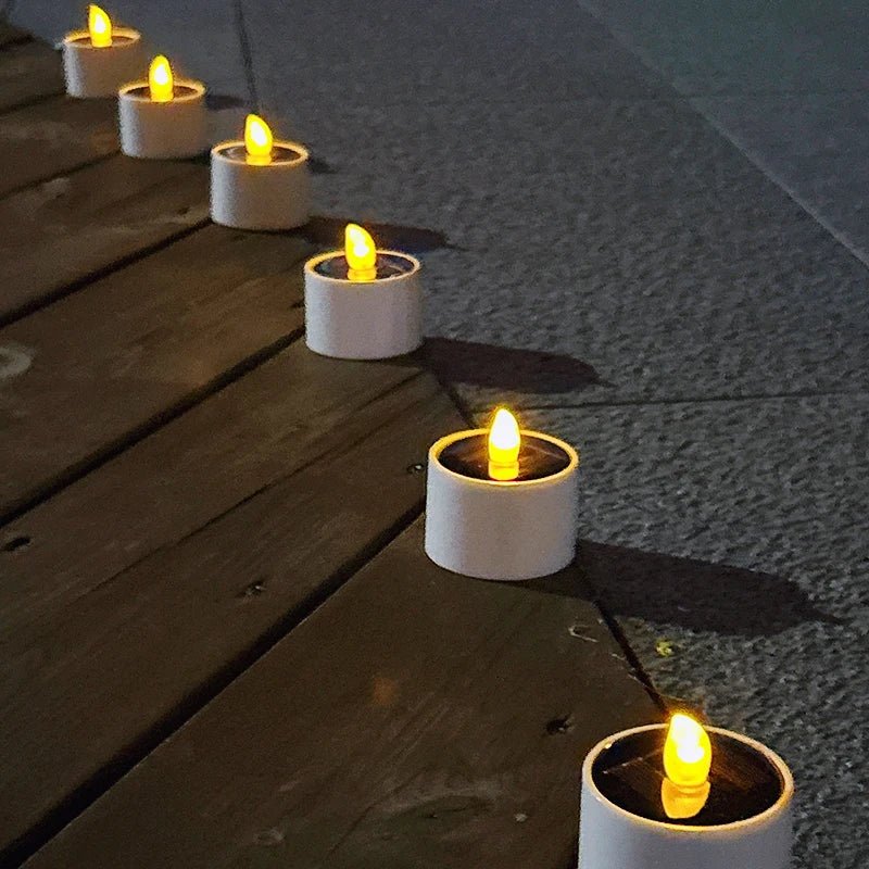 Solar Candles for Outdoor Decor - Eco-Friendly, Waterproof, Warm Glow