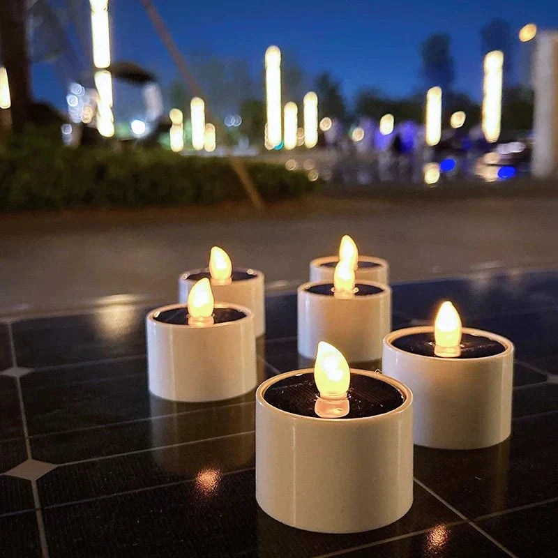 Solar Candles for Outdoor Decor - Eco-Friendly, Waterproof, Warm Glow