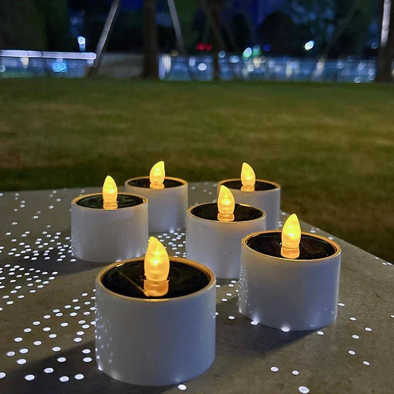 Solar Candles for Outdoor Decor - Eco-Friendly, Waterproof, Warm Glow