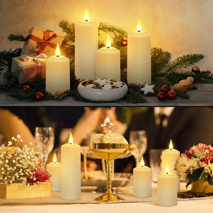 Waterproof LED Pillar Candles with Remote for Home and Office Decor