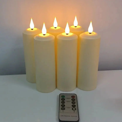 Waterproof LED Pillar Candles with Remote for Home and Office Decor