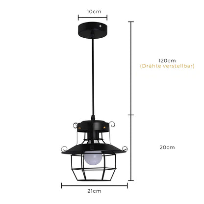 Industrial Metal Cage Pendant Light for Home and Office Decor