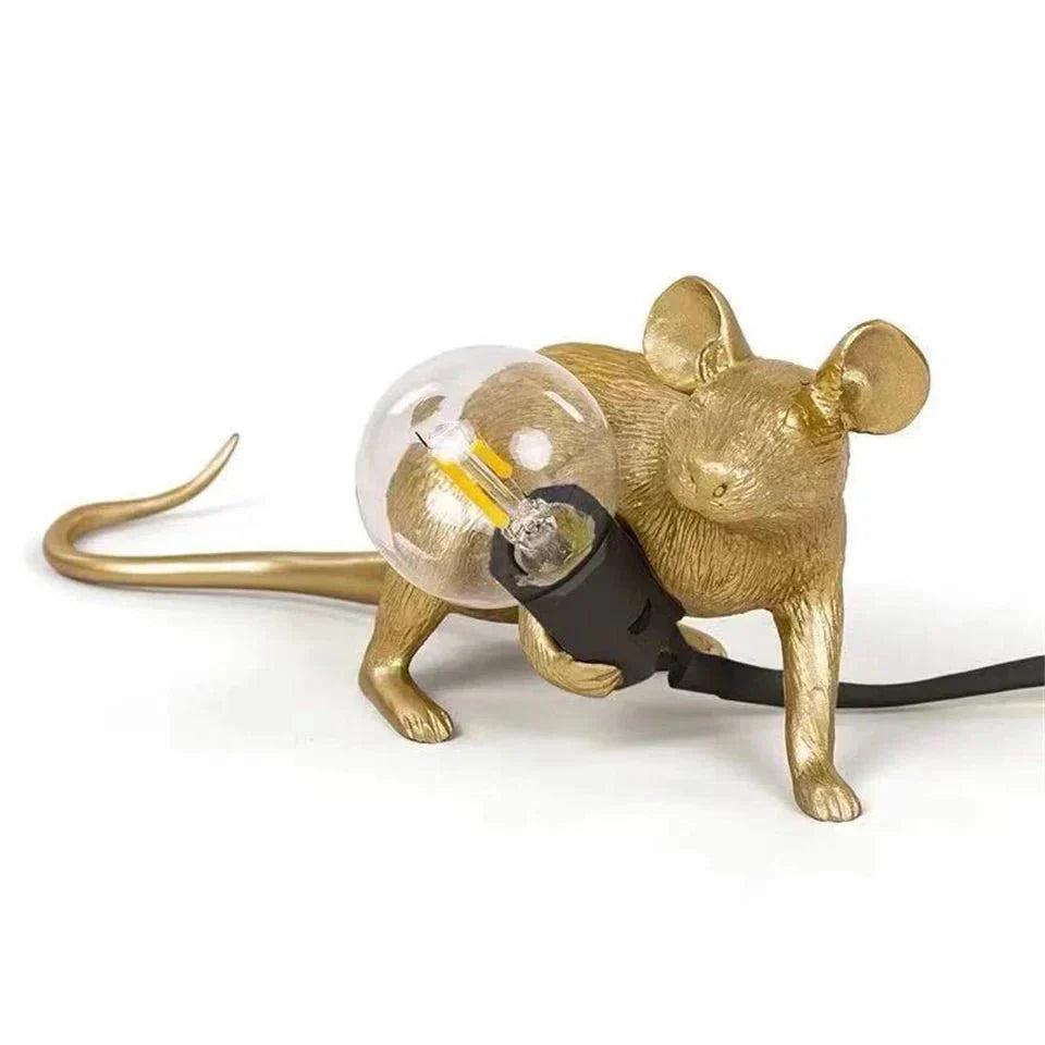 Art Deco Mouse Table Lamp for Home Office Decor - Stylish Lighting Solution