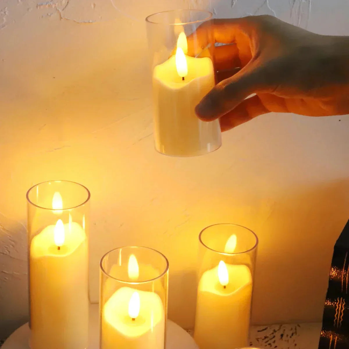 Flameless Electric Candles - Realistic Acrylic for Home and Office Décor