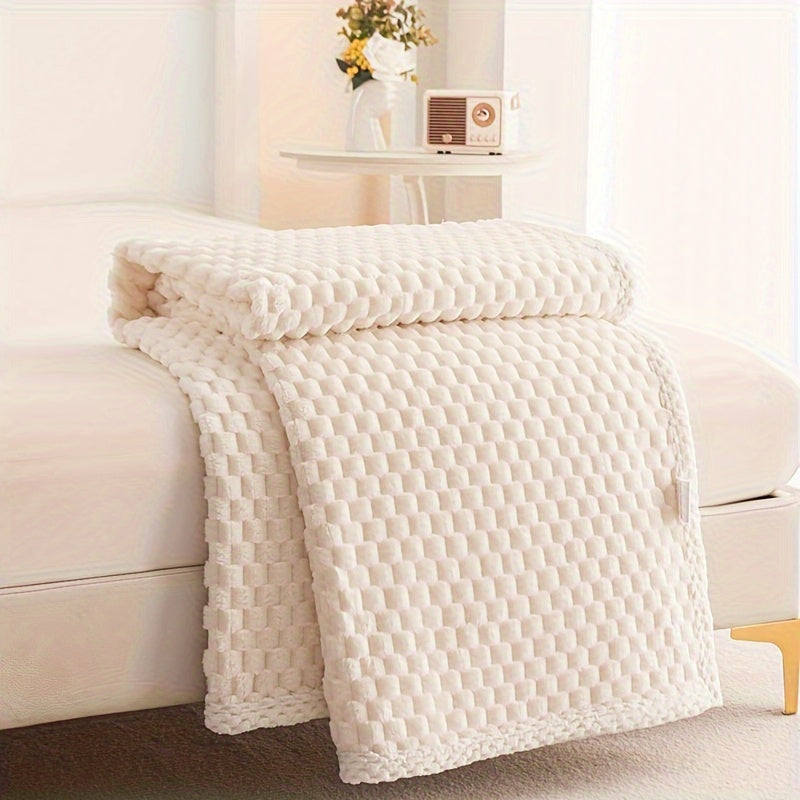 Premium Fleece Blanket Soft Cozy Elegant Texture for Home and Office