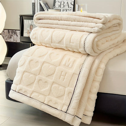 Coral Fleece Blanket Ultra-Soft Double-Sided for Home and Office Comfort