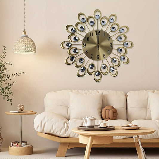 Modern Metal Wall Clock for Living Room, Office Decor, Stylish Design