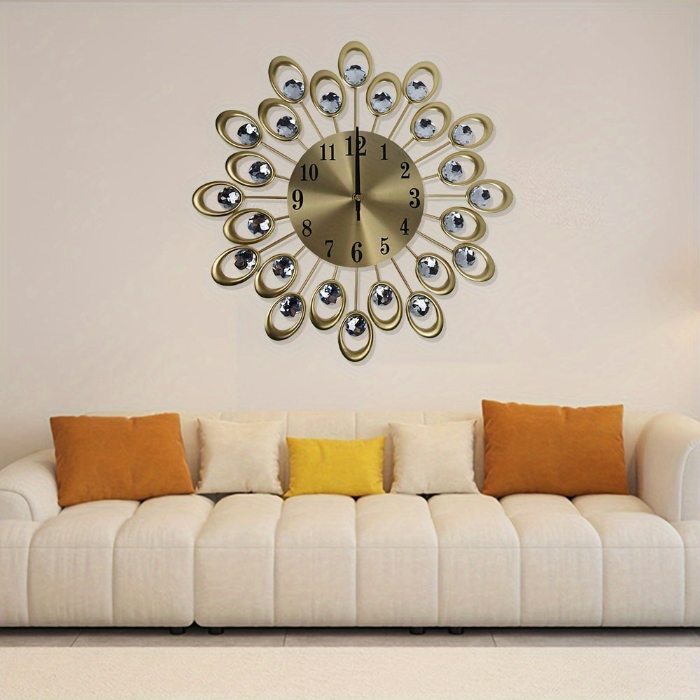 Modern Metal Wall Clock for Living Room, Office Decor, Stylish Design