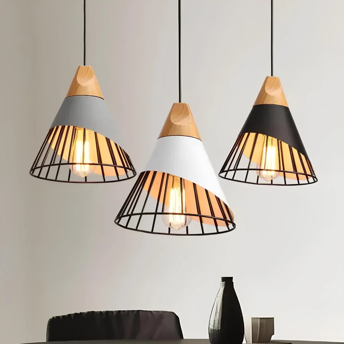 Scandinavian Industrial Pendant Light for Modern Home and Office Decor