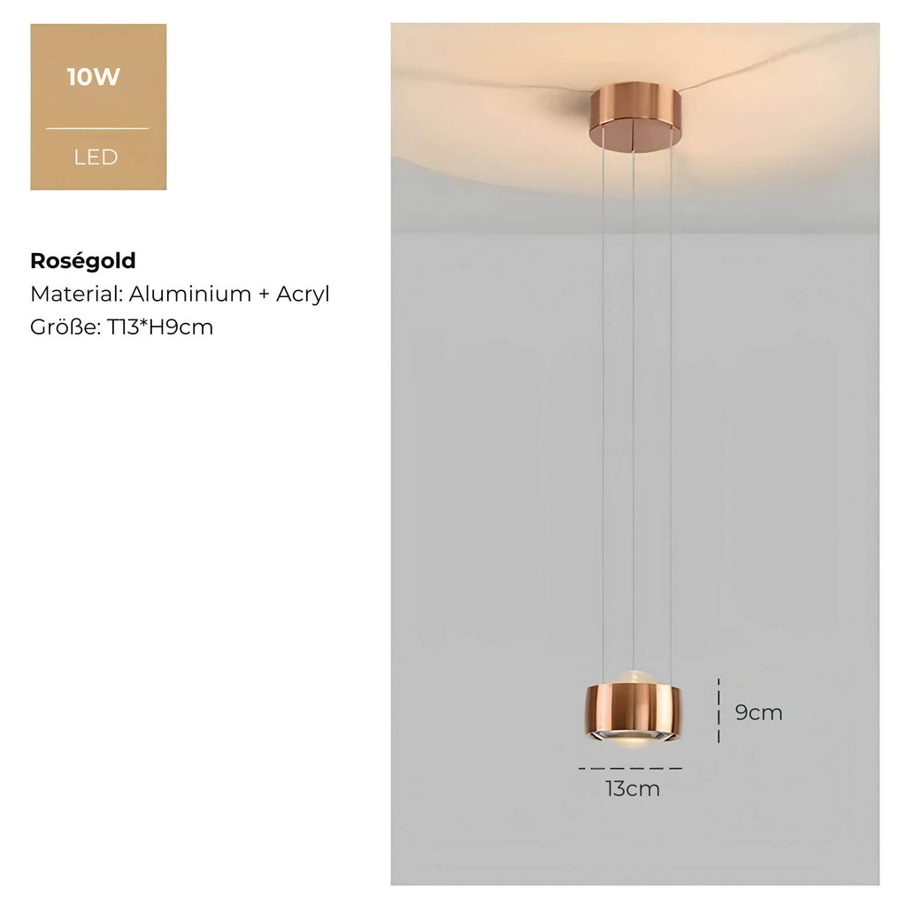 LED Pendant Light with Glass Lens for Home and Office Decor