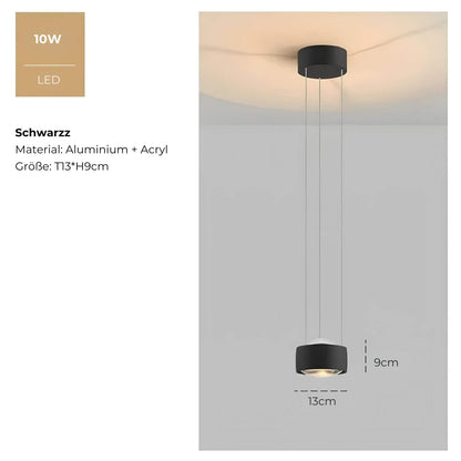 LED Pendant Light with Glass Lens for Home and Office Decor