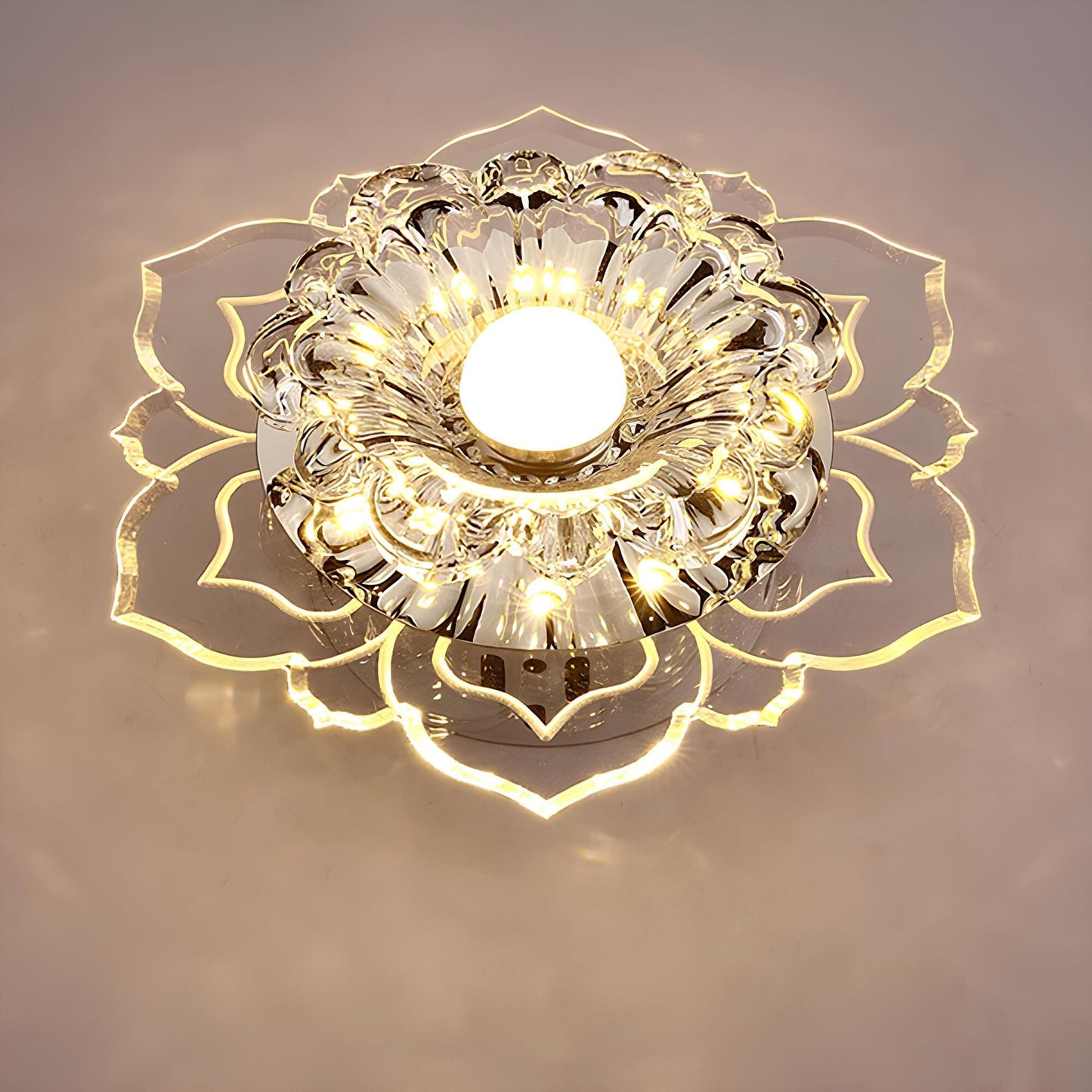 Elegant Crystal LED Ceiling Light for Home and Office Decor