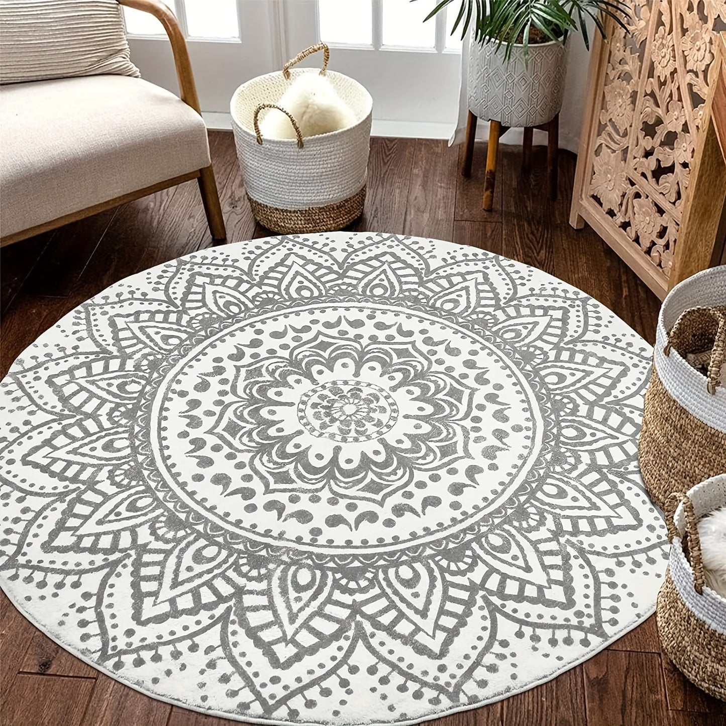 Bohemian Non-Slip Area Rug for Living Room, Soft & Stylish Home Decor