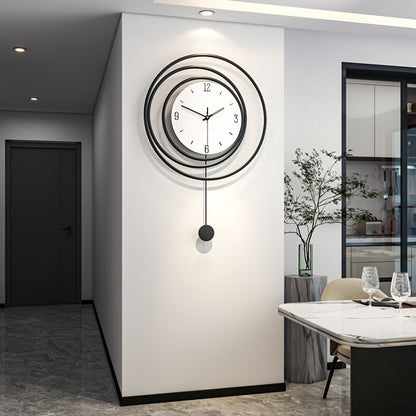 Minimalist Metal Wall Clock for Home and Office Decor - Contemporary Design