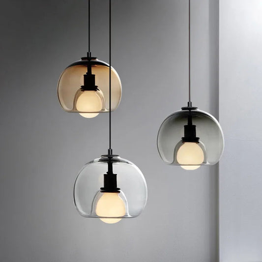 Elegant Hand-Blown Glass Pendant Light for Home and Office Decor