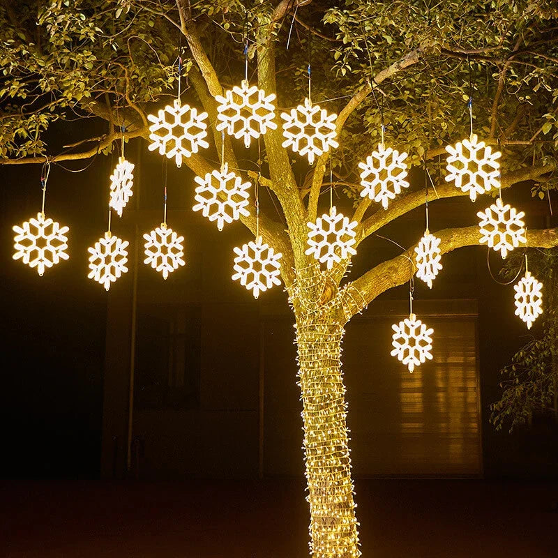 Waterproof LED Snowflake Lights for Winter Home and Office Decor