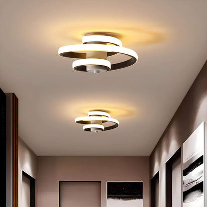 Modern Spiral LED Ceiling Light for Living Room and Office Spaces