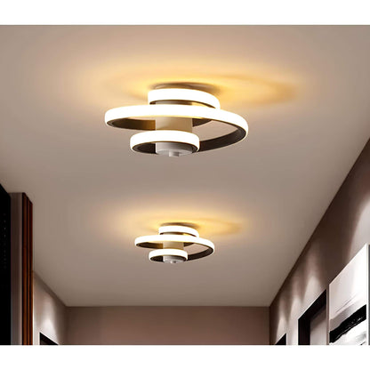 Modern Spiral LED Ceiling Light for Living Room and Office Spaces