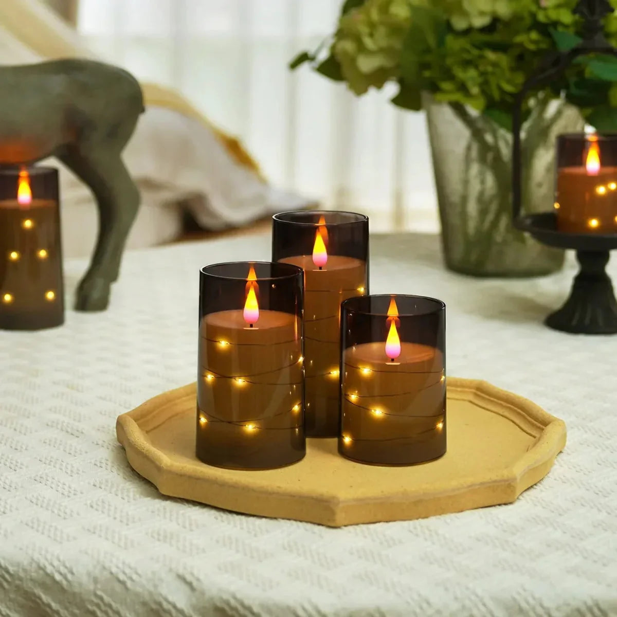 LED Tea Lights Realistic Flame-Free Candles for Home and Office Decor