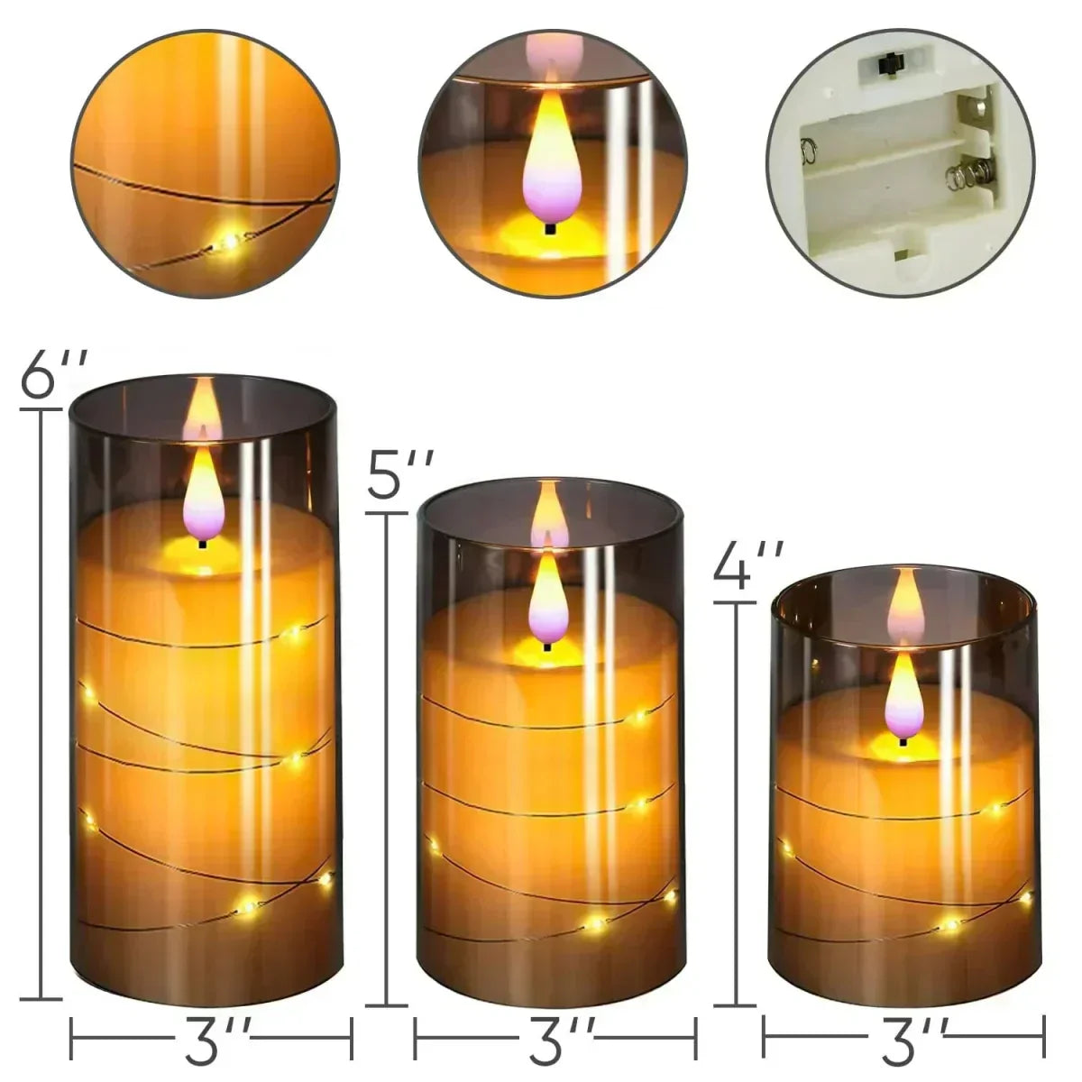 LED Candles – Realistic Flame Effect Decorative Lights for Home Decor