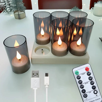 Flameless Flickering Candles for Home Decor and Relaxation Ambiance