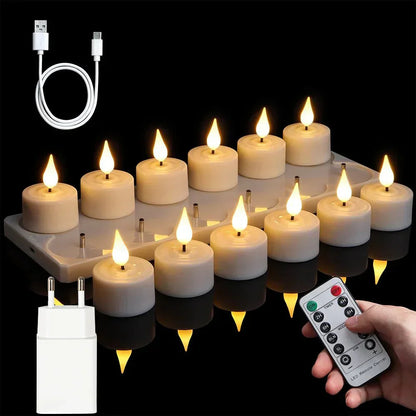 Flameless LED Candles – Indoor Decorative Flickering Lights for Ambiance